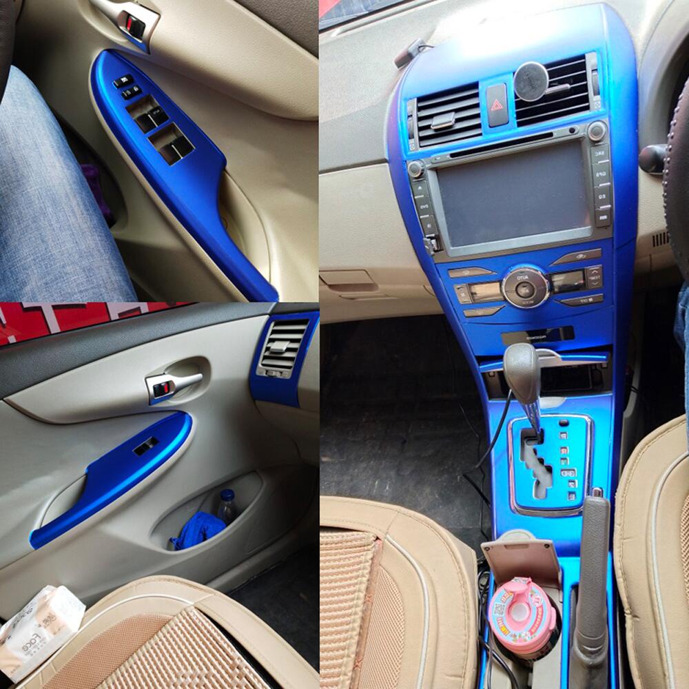 Car Interior Full Set Carbon Fiber Sticker Trims For Toyota Corolla 2007-2013 - Foto 9