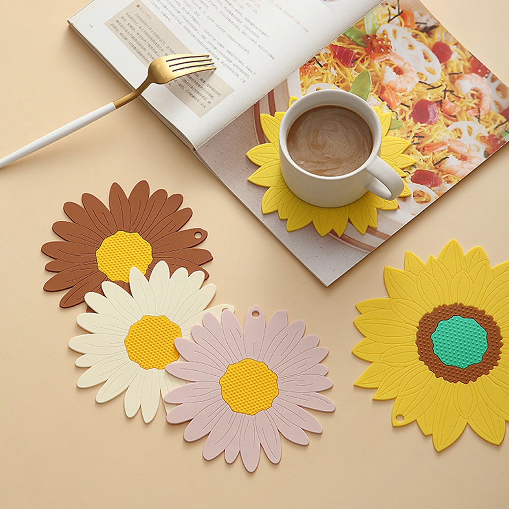 Sunflower Thermal Insulation Placemat Mat Pad Drink Coaster Non Slip