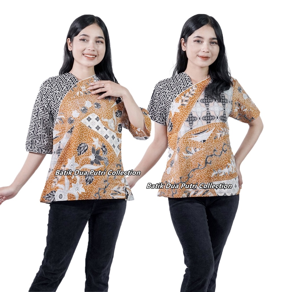 KATUN Blouse Batik Tops Women's Batik Cotton Material By Batik Dua ...