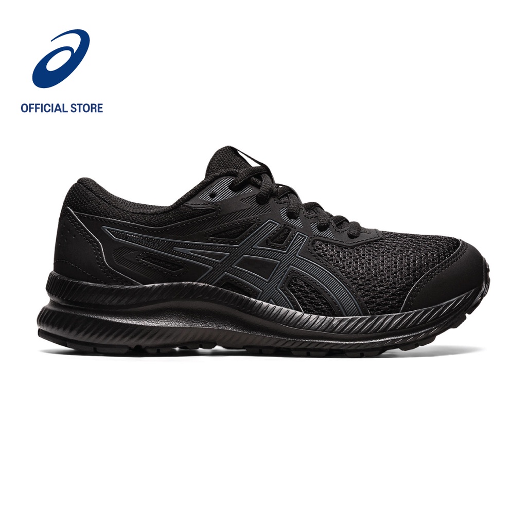 ASICS Kids CONTEND 8 Grade School Running Shoes in Black/Carrier Grey ...