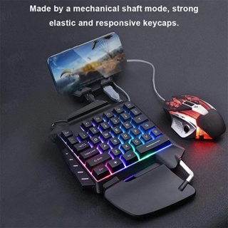  One Handed RGB Professional Gaming Keyboard And Mouse Combo, 35  Keys Portable PUBG, Half Keyboard Gaming Set for Laptop PC Xbox PS4 Switch  Gamer : Electronics