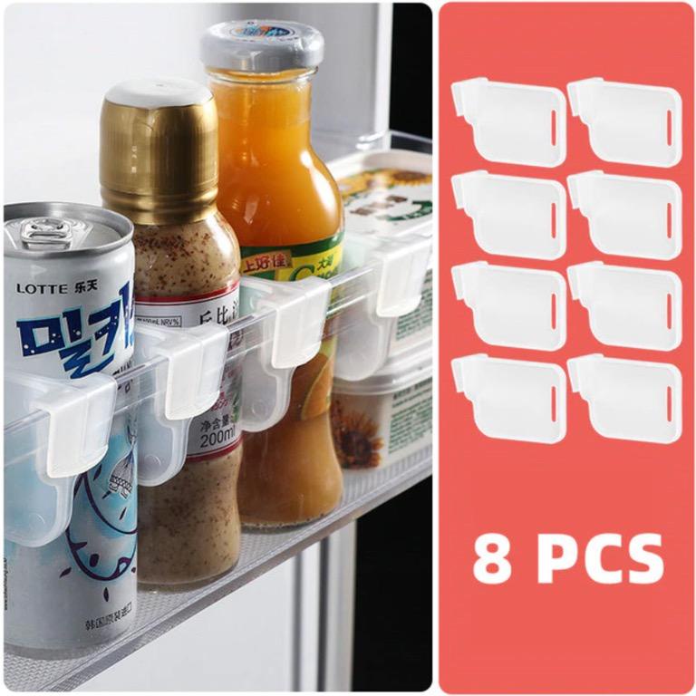 Refrigerator 8 Pcs Storage Partition Board Retractable Plastic Divider ...