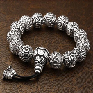 Pure S925 Sterling Silver Bracelet Women Propitious Cloud Open