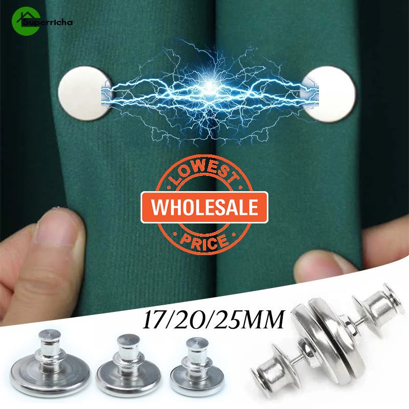 [Wholesale Price] 1 Pair Magnet Button Curtain Buckle Fastening Clip Closure Fastener for Clothes Craft Adjustment Detachable Bag Clasps Room Accessories