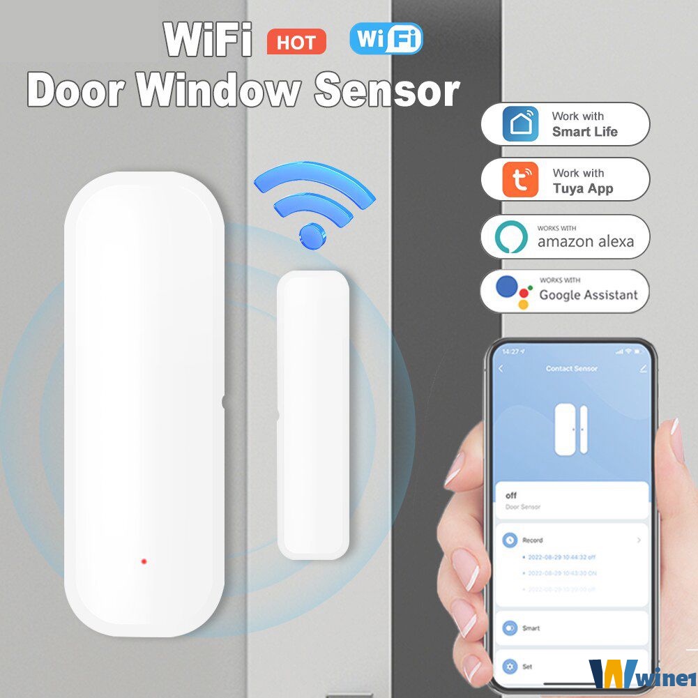 Tuya Smart Wifi Open/closed Door Sensor Alexa Detectors Easy To Install