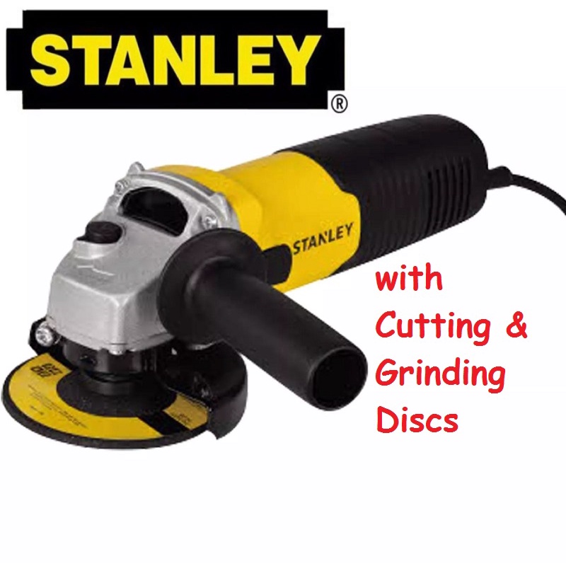 STANLEY ANGLE GRINDER with Cutting and Grinding Disc Shopee Singapore