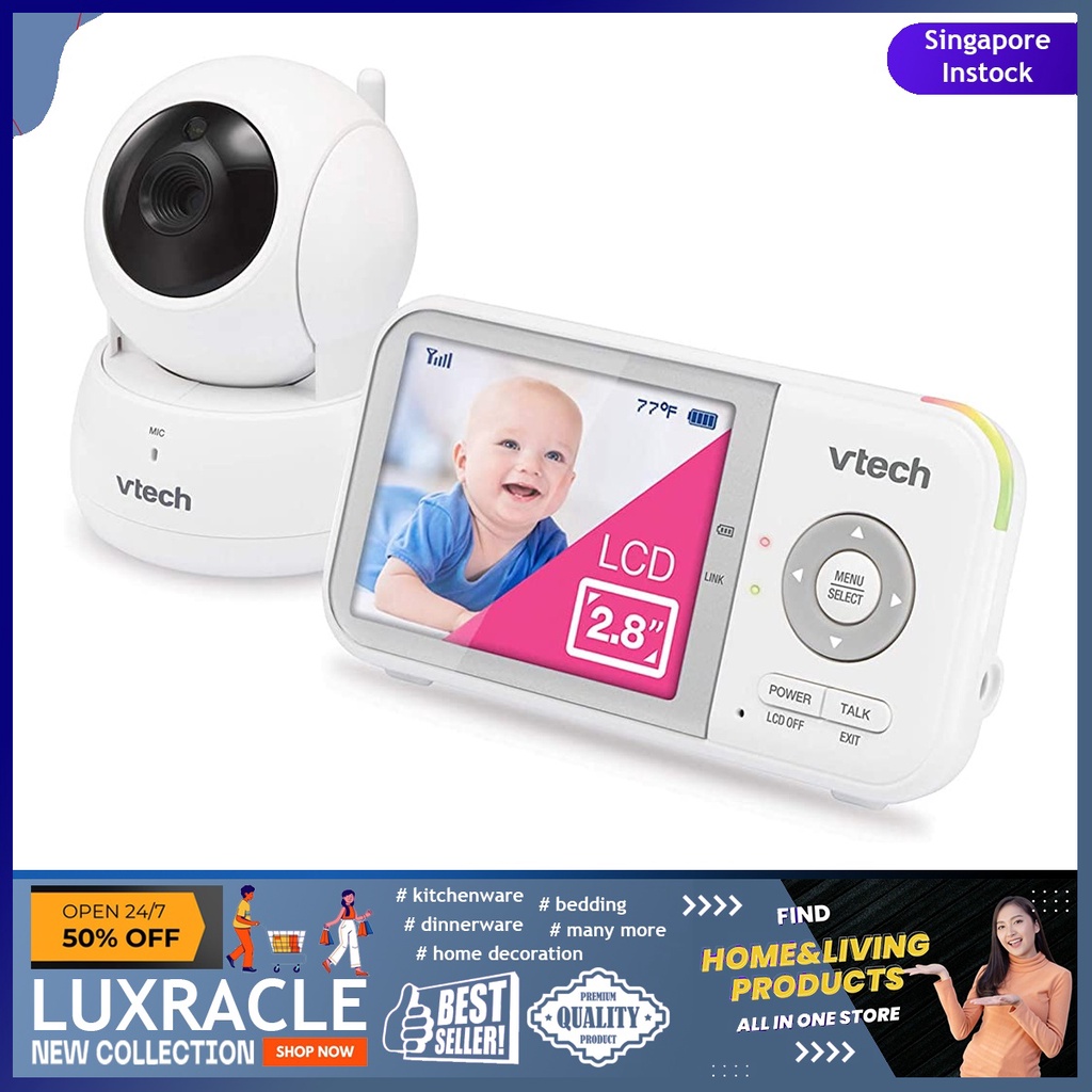 VTech Video Baby Monitor with 1000ft Long Range, Auto Night Vision