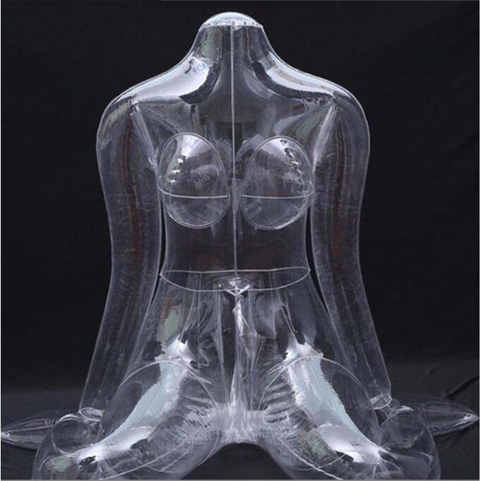 65CM Transparent Whole Body Inflatable Female Mannequin Toroso Shooting