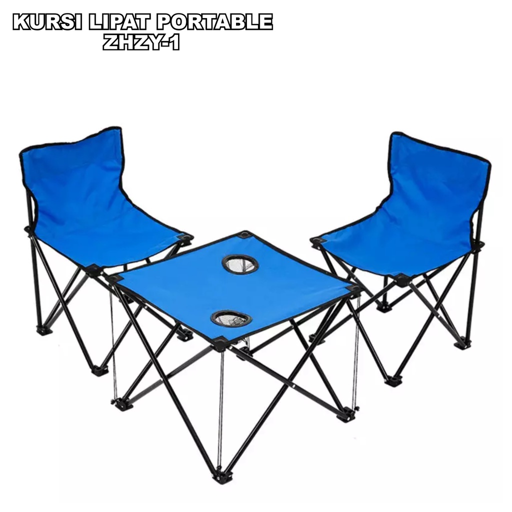 Folding Table Portable Outdoor Table plus Chair For Fishing ZHZY1 Shopee Singapore