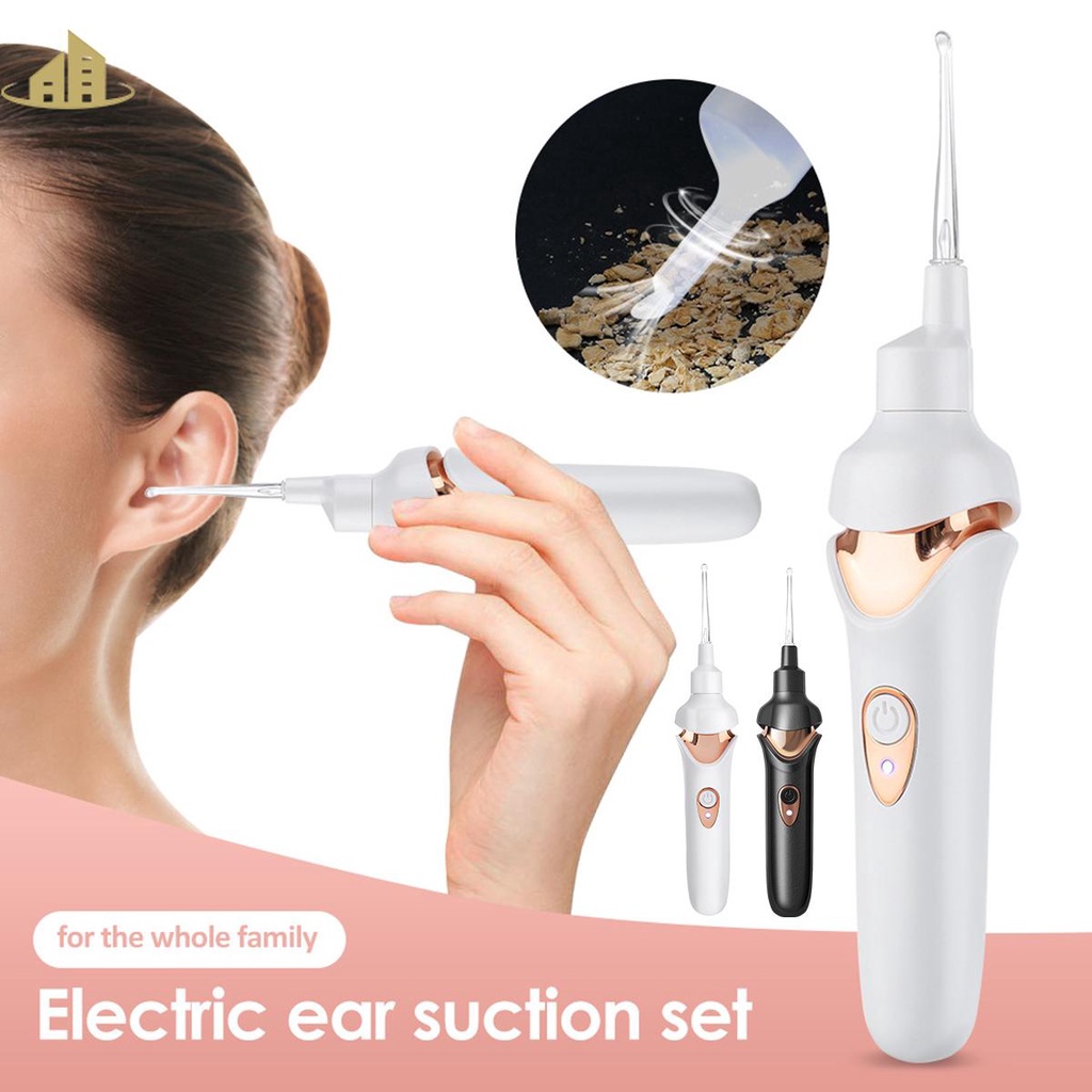 Electric Earwax Removal Kit USB Charging Vacuum Ear Cleaner Vibration Painless Vacuum Ear Wax