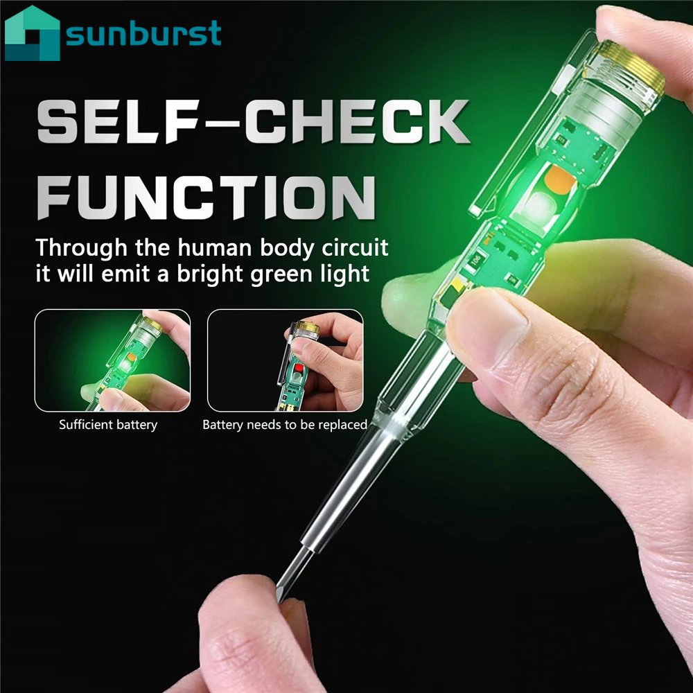 Contactless Smart Test Pen Voltage Colour Double Lamp Test Pen with ...