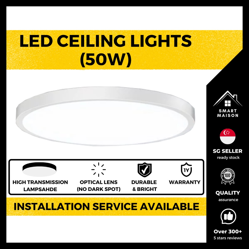 LED Ceiling Lights 50W (Slim / Modern / Home / Living Room / Light
