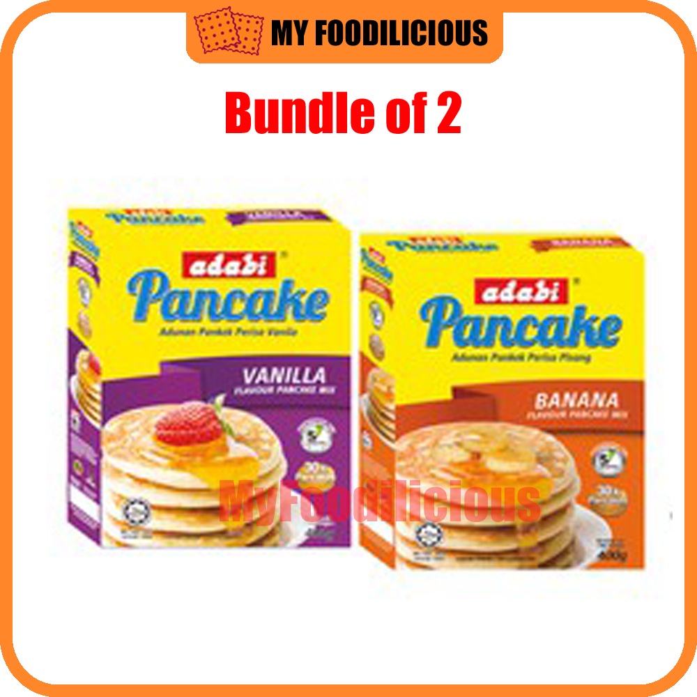 Adabi Pancake Vanilla / Banana Flavour 400g Tepung Pankek Vanila Pisang
