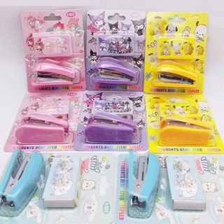 Kawaii Sanrio Anime Mini Stapler Hello Kitty Cartoon Cute Convenient Carry  Stationery Portable Office Supplies Accessories