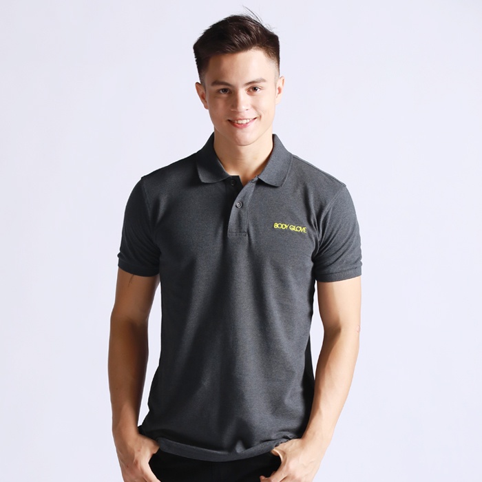 Body Glove Men s Polo Tee 100 Cotton Regular Fit Dark Grey Shopee Singapore