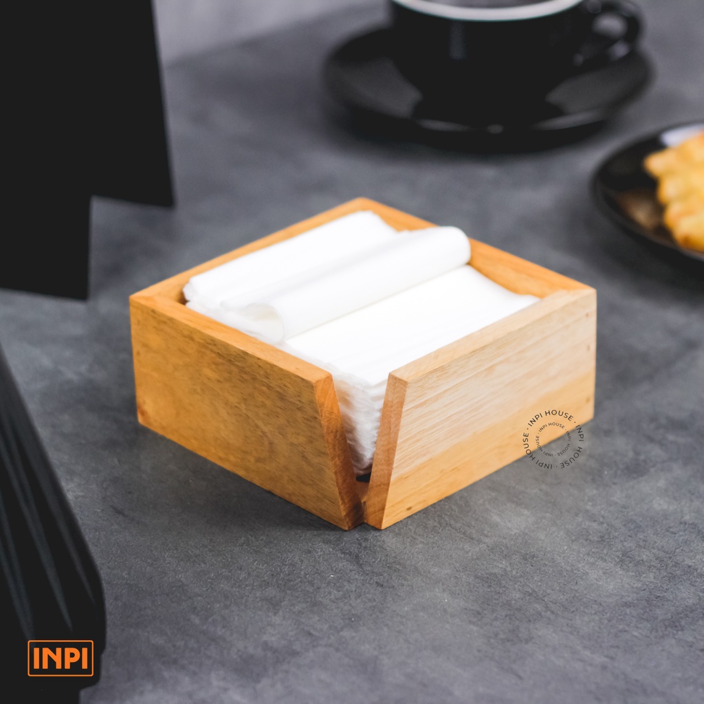 Cafe Wooden Tissue Box Small Tissue Container - INPI | Shopee Singapore