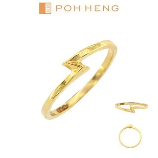 Poh Heng Jewellery Fresstyle 22K Half Bolt Ring 