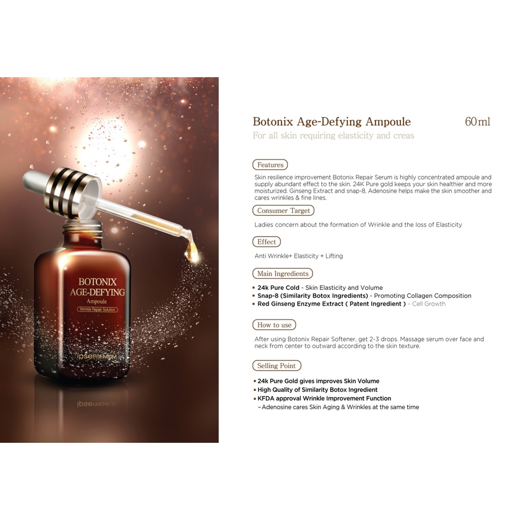 OFFICIAL]IPSE PREMIUM Botonix Age-Defying Ampoule 60ml☆Shipping