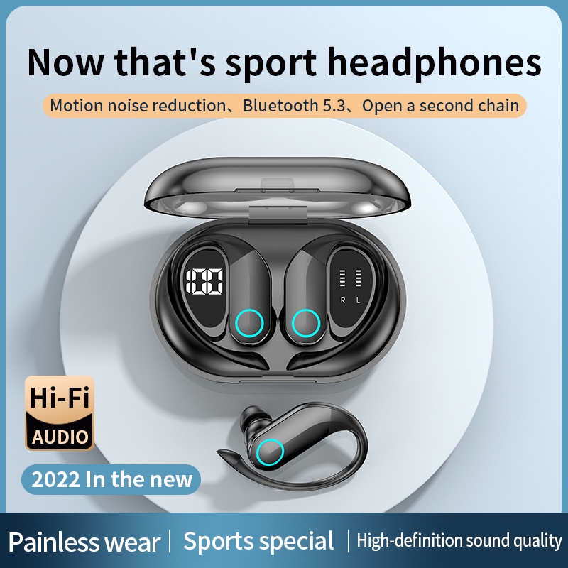 Matei Headset Bluetooth Earphone TWS Wireless Olahraga Earphone LED Earbud 9D Bluetooth G37 Dengan Mic sport bass - Gambar 3