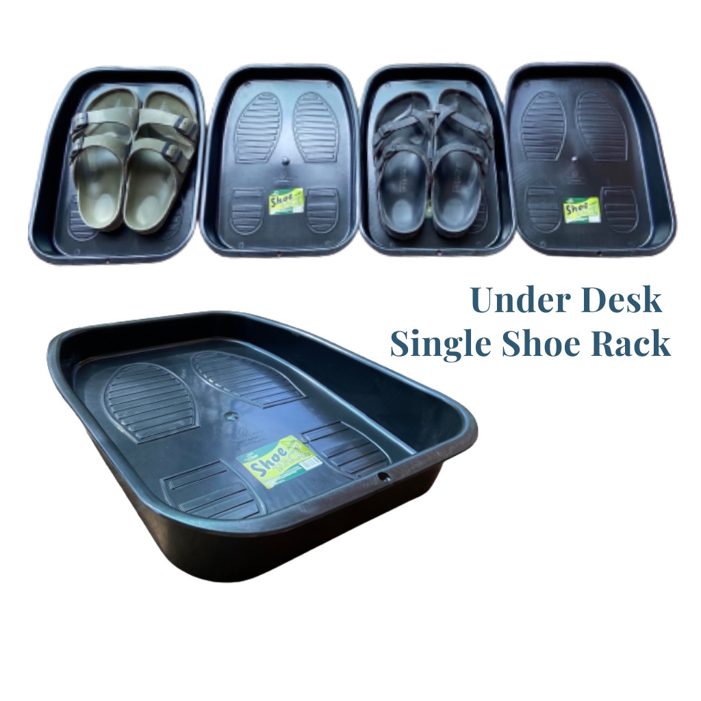 Under Desk Plastic Shoe Rack Rak Kasut Office Shoe Organizer Laci Kasut Kabinet Shoes Cabinet Mini Shoe Rack Shoe Box Shopee Singapore