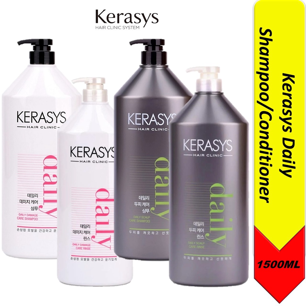 Kerasys Daily Damage / Scalp Care Shampoo / Conditioner Rinse, 1500ml ...