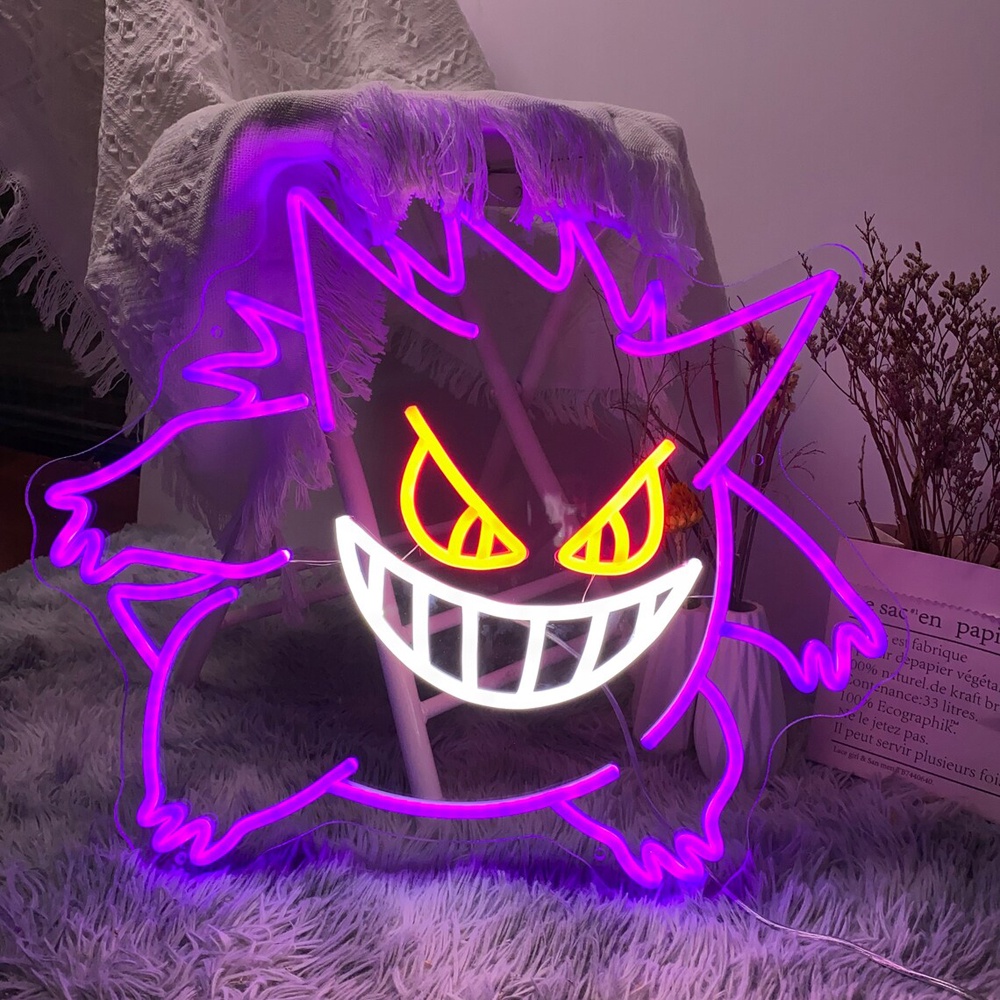 Gengar - Gengar neon sign,Gengar led lights Anime neon light Custom ...