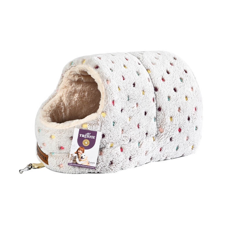 Trustie Pet Bed- Rainbow Dotted (Grey) (30x19x19cm) | Shopee Singapore