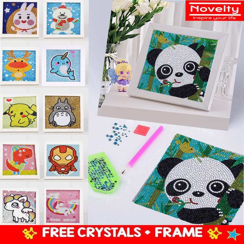 (?? Local seller) kids Diamond Painting by Number Kits Diamond Embroidery Paintings Rhinestone painting kit diamond art