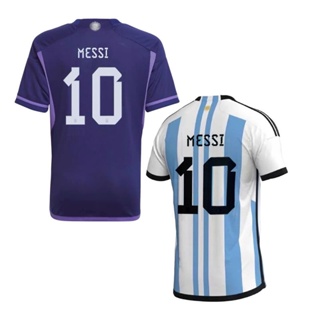 Rose Argentina No.10 Messi Jersey (Size L), Argentina Soccer Jersey 2022, Messi Shirt Short Sleeve Football Kit, Football Fans Gifts for Kids/Adult, Size: