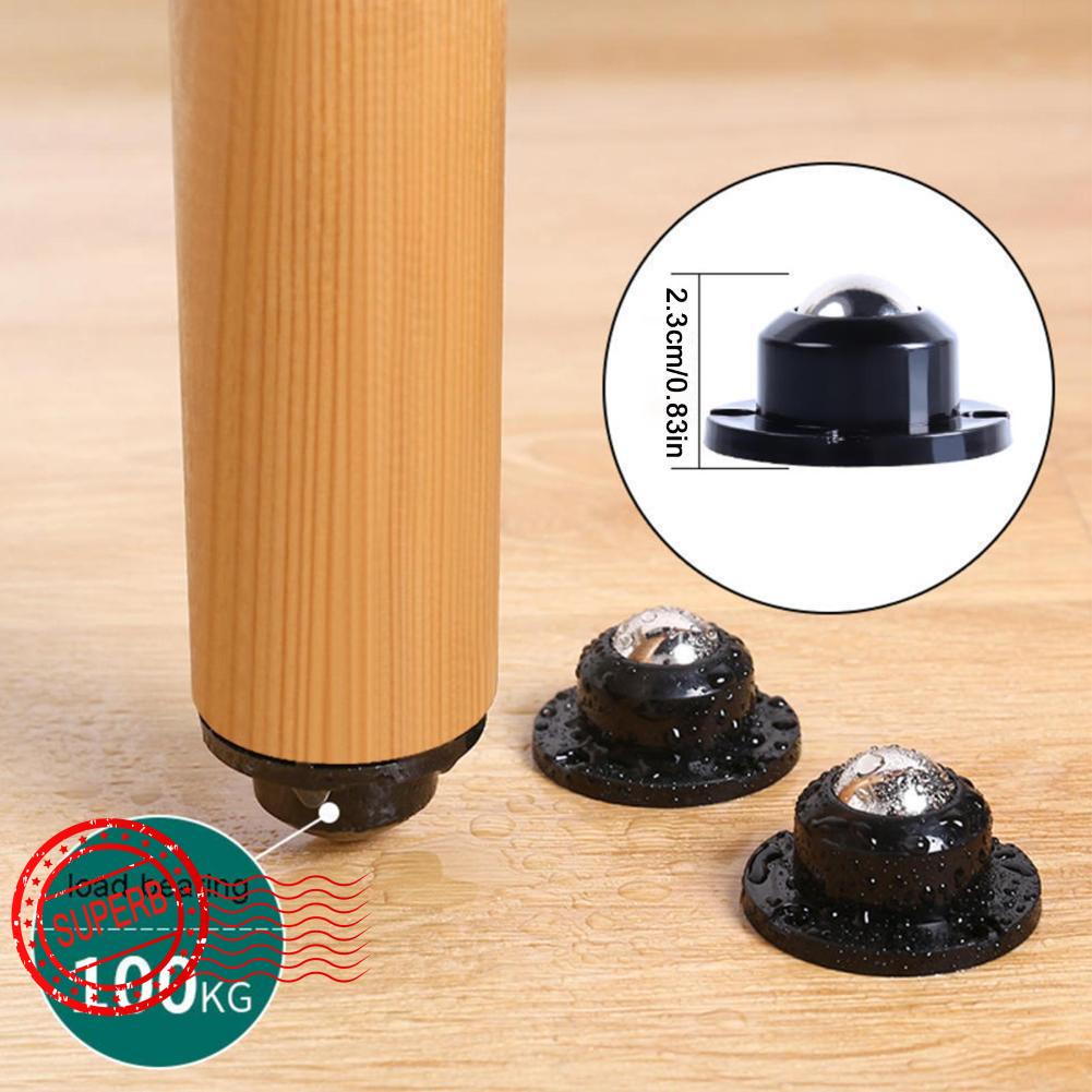 Self Adhesive Caster Mini Swivel Wheels Stainless Steel Universal Wheel 360 Degree Rotation G4W7
