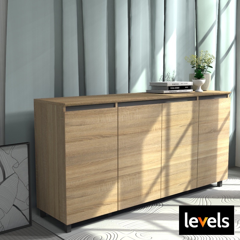 VHIVE Monaco 1.6m/1.8m Sideboard (160cm/180cm Oak Storage