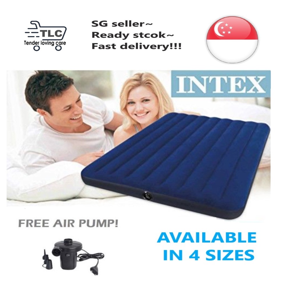 BEST DEALS Intex Inflatable Air Bed Mattress Single Super Single Queen King Shopee Singapore