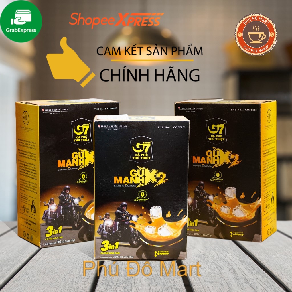 G7 3in1 Gu Strong Instant Milk Coffee X2 Trung Nguyen Box Of 12 Packs
