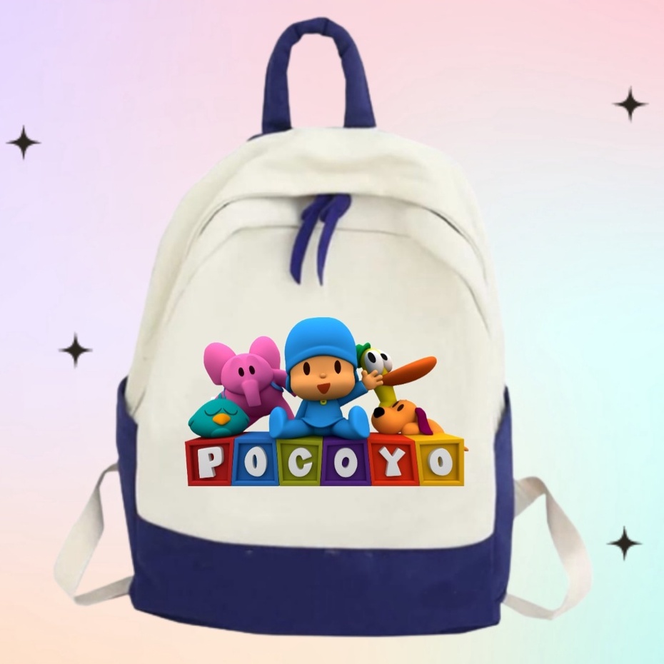 Pocoyo School BACKPACK School Bag Free Name