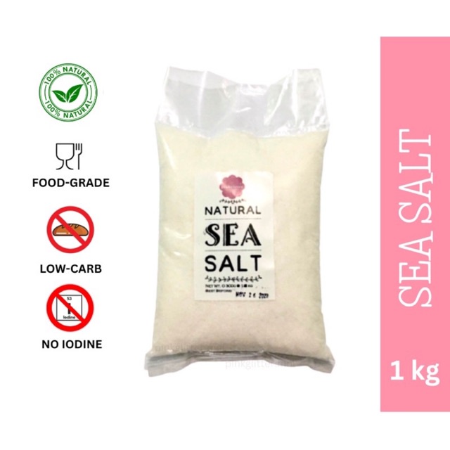 Natural Sea Salt (FoodGrade, NonIodized, Mixed Coarse/Fine) Shopee Singapore