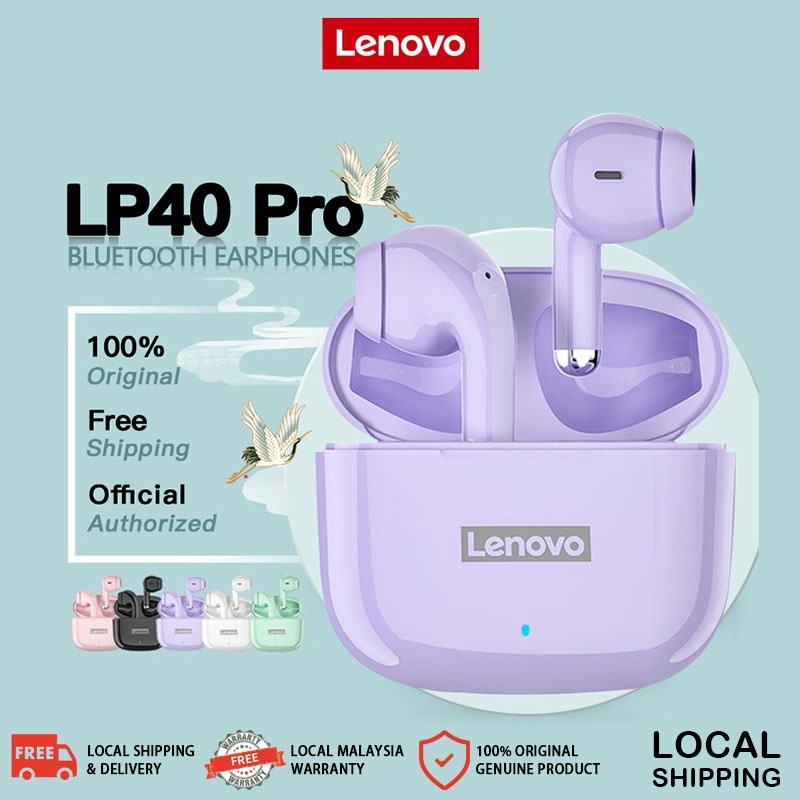 Lenovo LP40 Pro LP40 TWS Wireless Earphone Bluetooth 5.0 Dual Stereo ...