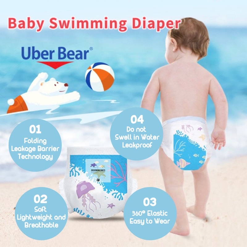 [SG Ready Stock] Disposable Swimming Diaper Pants Leakproof Baby Diaper