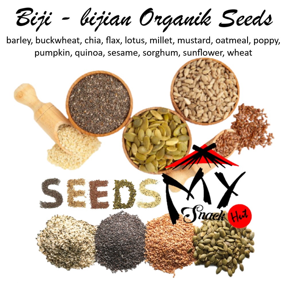 Organic SEEDS 50GR ORGANIC FLAX CHIA MILLET BARLEY BUCKWHEAT
