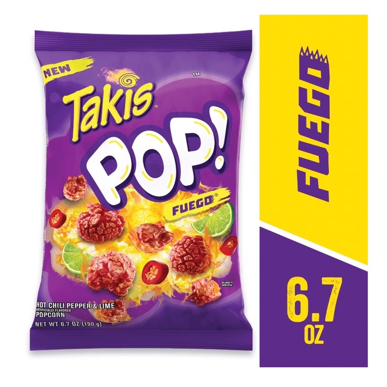 Takis Pop! Fuego Hot Chili Pepper & Lime Popcorn 6.7oz( Ready Stock