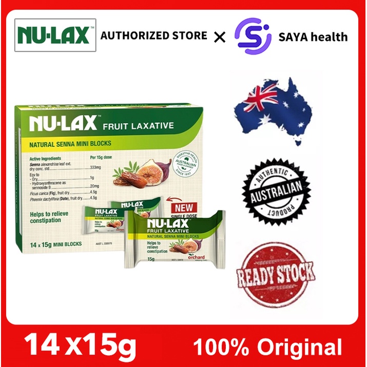 NuLax NuLax Fruit laxative Natural Senna Single Dose Mini Blocks 14 x