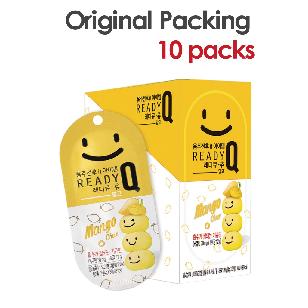 [Korean Hangover Relief]Ready Q Chew Mango Hangover Relief Jelly 1box (4g x 3pcs X 10 packs