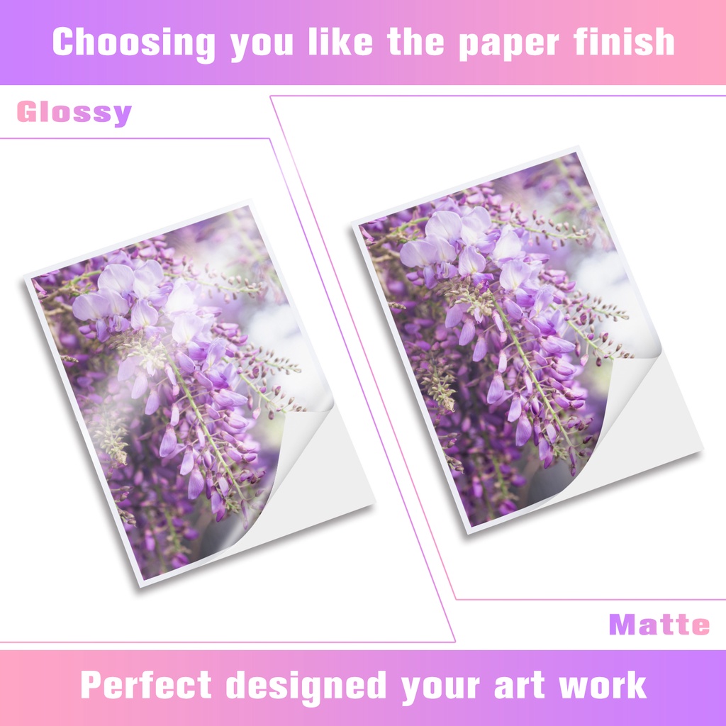 【Glossy Photo Sticker】A-SUB Sticker for Inkjet Printer A4 20pcs DIY ...