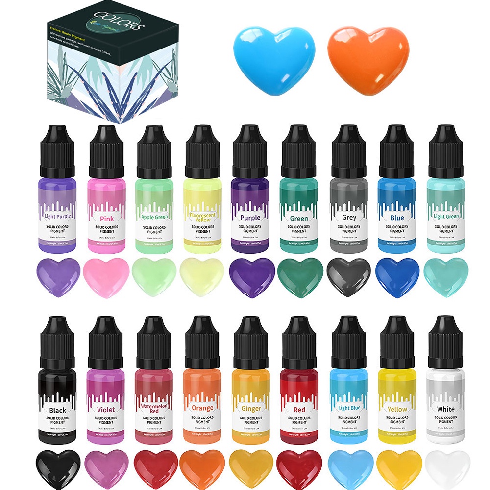 Epoxy Resin Pigment, 18 Macaron Solid Colors, Highly Concentrated Resin ...