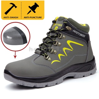 Breathable Sneakers Anti-Smash Puncture Proof Genuine Leather Slip on Steel  Toe Work Boots for Men Women Safety Shoes - China Safety Shoes and Working  Shoes price