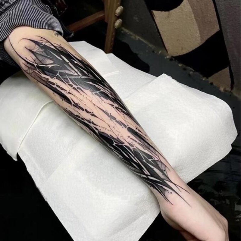 15 Days Waterproof Tattoo Sticker Brake Print Half Arm Temporary Tattoo