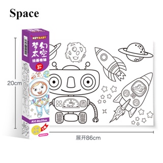 Coloring Paper Roll for Kid Mess Free Sticky Drawing Paper Roll