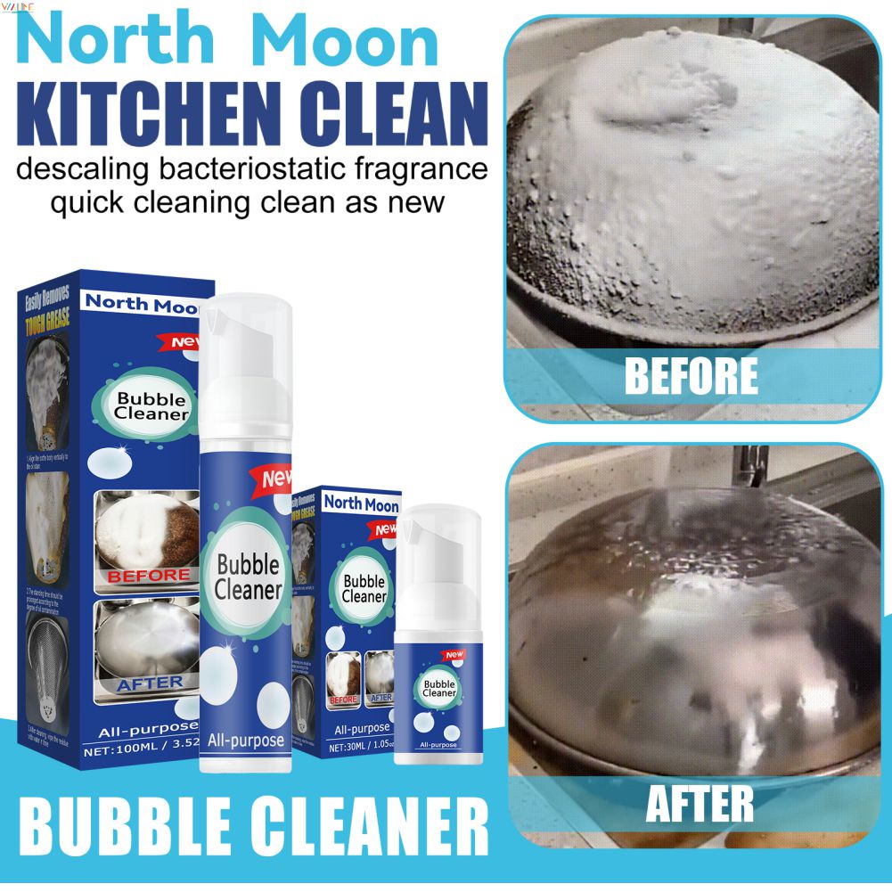 100ml/30ml Foam Cleaner Mousse Bubble Cleaning Kitchen Grease Cleaner ...