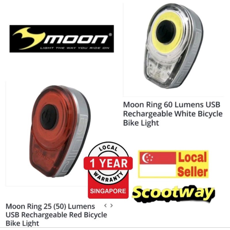Moon Ring USB Rechargeable Bicycle Bike Light Shopee Singapore