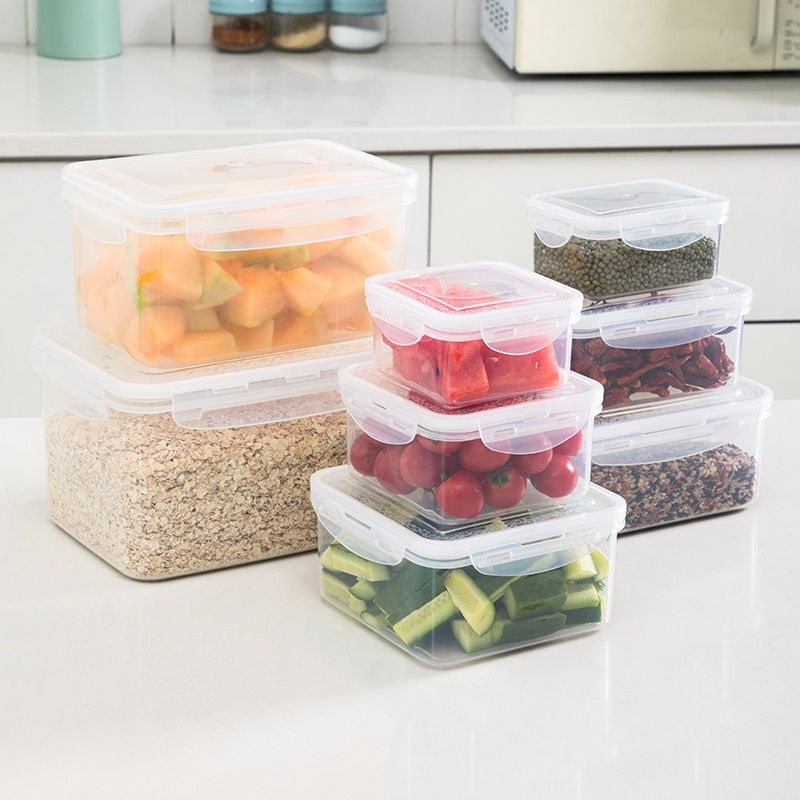 3 Pack Airtight Food Storage Container with Lid, Leak Proof Snap Lock ...