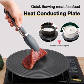 Heat Diffuser for Gas Stovetop Glass Cooktop, Aluminum Defrost Tray, Quick  Thaw Plate for Freeze Meat,(9.4Inch)